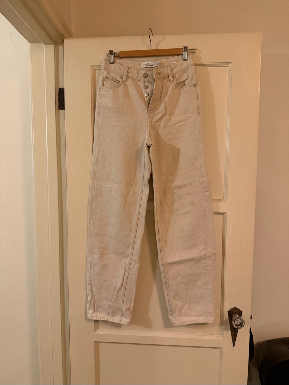 & Other Stories Women's Button-Fly Barrel Jeans in Cream